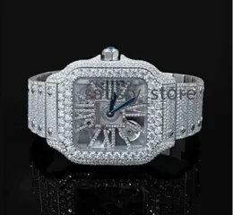 Orologio ghiacciato Moissanite VVS Diamond Hip Hop Orologio da uomo Moissanite