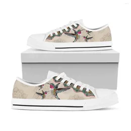 Freizeitschuhe BKQU Bohemian Mandala Hummingbird Frauen Low Top Leinwand Frühling Herbst Mädchen Lace Up Sneakers Damen Unisex 2024