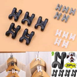 2024 20Pcs Hanger Connector Hooks Space Saving Clothes Cascading Connection Hook Wardrobe Organizer Holder Closet Storage Hangers