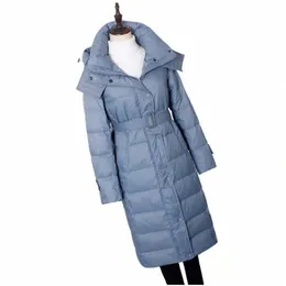 sanishroly New Winter Women Hooded Puffer Coat Casual Warm Thicken White Duck Down Jacket Parka Female Lg Outwears Tops SE1061 N0SS#