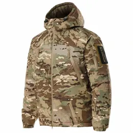 inverno tattico Parka uomo militare antivento impermeabile addensare caldo piumini outdoor Camo caccia polare Regi Cargo Cappotti 40nw #