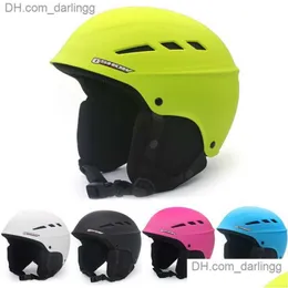 Caschi da ciclismo Casco da sci Uomo Donna Genitore Bambini Fl Attrezzatura da snowboard professionale Sport da neve dura Equipaggiamento protettivo per la testa Drop Delive Otfke