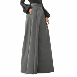 fi Elegant Party Pants For Women Palazzo Pants Summer Impresso Cropped Cott Linen Confortável Calças Largas Com Bolsos 05cE #