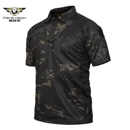 Mens Tactical Military Polo Shirts Summer Army Force Camouflage Shirt For Man Breattable Pocket SHORT STEVE S3XL 240320