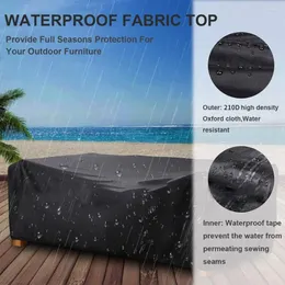 Stuhlhussen UV-beständige Outdoor-Abdeckung Wetterbeständige Möbel Oxford-Stoff Sofa Quadratischer Tisch für den Garten