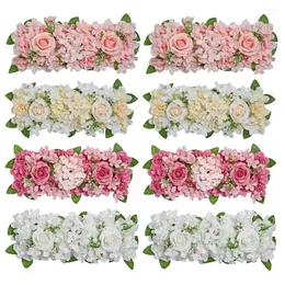 Decorative Flowers Arc Floral Flower 50x20cm Artificial Panel Mat For Office Wedding Wall Decoration 3D Background Party Supplies