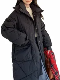 Jielur Winter New Fi luźne z kaptury stałe kobiety parkas koreańskie podstawowe proste 5-kolorowe 5-kolorowe żeńskie parkas lg dół płaszcz M2CP#