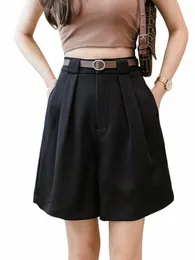 Pantaloncini casuali estivi da donna Nuovo 2022 Fi stile coreano Streetwear All-match pantaloni larghi allentati a vita alta da donna W1075 L4uj #