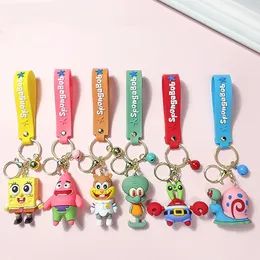 Creative Cartoon Sponge, Baby Keychain, Sweet Marine Animal Pie, Big Sea Star, Crab Owner, Small Snail Keychain Wholesale