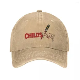 Bola bonés criança jogar 1988 sangrento homens mulheres beisebol chucky boneca angustiado denim lavado chapéus boné clássico treino snapback chapéu