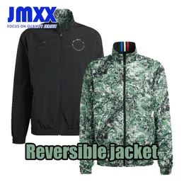 S-XXXL JMXX 24-25 MU特別サッカーリバーシブルジャケットストーンローズCOブランドスタイルジャージーメンズジャージーマンフットボール2023 2024ウィンドブレーカー長袖ファンバージョン