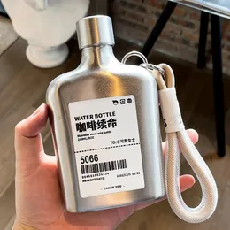 9oz Stainless Steel Hip Flask Liquor Wine Bottle Portable Outdoor Camping Vodka Flagon Whiskey coffee milk tea Pot 240325