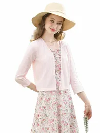 Eu acredito em você Cardigans femininos Primavera Verão 2023 Cardigan Casacos Curtos 100% Cott Temperamento Gentil Womens Tops 2232185136 T2i9 #