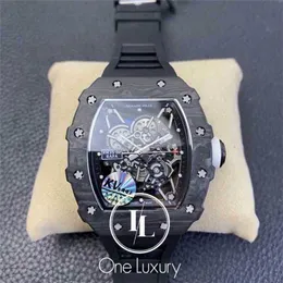 Richasmiers Watch YS Top Clone Factory Watch Automatyczne luksusowe zegarek Richrd Watch / RM35-02 Rafael Nadal Foundation Carbon Onrvia