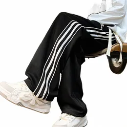 Nowe sprężyn męskie Slim Fit Patchwork Patchwork Jogging Hip Hop Joggers Pantal Homme Spodni Drop Ship LBZ36 M6KX#