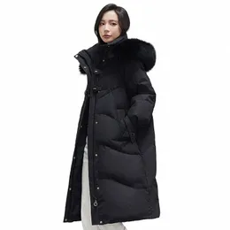 puffer Jacket Women Clothing Korean Hooded Mid-length Coats Ladies Warm Down Jacket Women White Duck Down Coat Abrigos De Mujer u9ez#