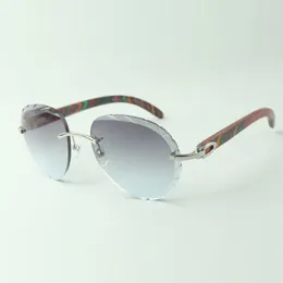 Klassiska solglasögon 3524027 med påfågel naturliga träarglasglas Direkt s storlek 18-135 mm246z