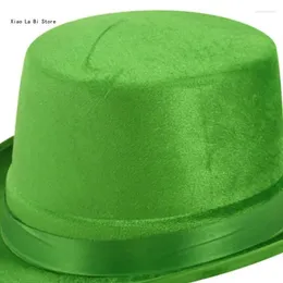 Berets saintpatricks dzień wysoki kapelusz dla dorosłych rodzinny zgromadzenie karnawałów uroczystość festiwal na nakrycia głowy zielone meloniki xxfd
