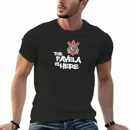 Camisa do Corinthians the Favela는 여기 티셔츠 셔츠 그래픽 티 티 동물 Prinfor Boys Plain 남자 티셔츠 G0TE#