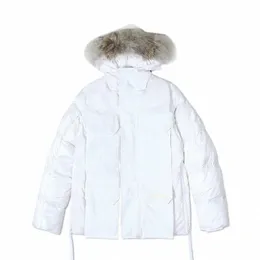 겨울 남성 캐나다 CG 표준 Expedtis Parka Goose 다운 재킷 따뜻한 겉옷 코트 바람 방전 후드 큰 실제 코요테 모피 C6RA#