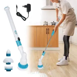 Scatole Spazzola per piastrelle per vasca 3in1 Cucina Gadget per la pulizia del lavandino del bagno Pulitore per centrifuga elettrica Spazzola per pulizia elettrica senza fili