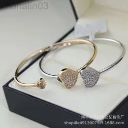 Desginer chopard jewelry choprad bracelet Chaopai Xiao Family Bracelet Heart shaped Full Diamond Fashion High Edition Versatile Open Activity Bracelet