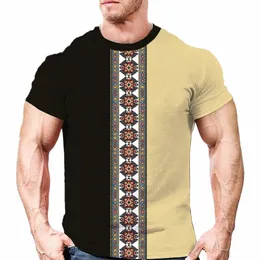 Мужские футболки в этническом стиле с 3D винтажным принтом, летние мужские футболки большого размера, быстросохнущие, повседневные спортивные топы с короткими рукавами l2bw #