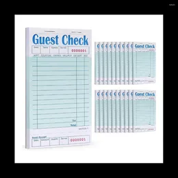 Bord Mattor Gästcheck Bok 20Pack Server Note Pads Servitris Tillbehör Kablar Restaurang Leveranser Beställ 1000 Räkning Totalt