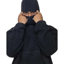 Erkek Hoodies Sweatshirts Kış Yeni 2022 Trend Erkek Günlük Hoodie Zipper Hoodie Moda sıcak jumper yün ve kalınlaşmış kapüşonlu 24328