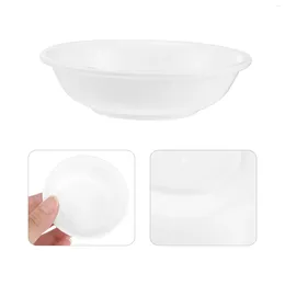Тарелки, 10 шт., белые пластиковые тарелки для соуса, миски, ударопрочная тарелка для приправ, блюдце, закуска