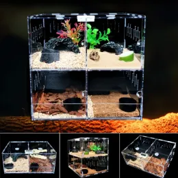 ديكور الزواحف ملجأ Terrarium Snag Plants منصة السلاحف السحلية جزيرة جزيرة Akvarium ديكور السلحف