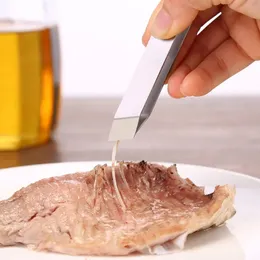 1 peça pinças de osso de peixe, pinças planas e inclinadas de aço inoxidável alicate removedor ferramenta (4.6 ") ferramentas de gadgets de cozinha