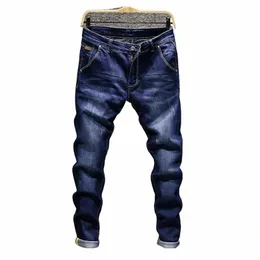 Fi skinny jeans boutique stretch casual denim pantaloni da jogging pantaloni casual da uomo dritto ciclismo jeans E0J1 #