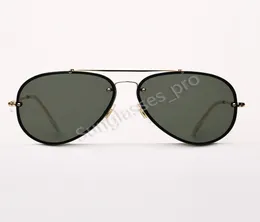 Óculos de sol piloto Blaze Óculos de sol masculinos Moda feminina Óculos de sol Ponte dupla Des Lunettes De Soleil com capa de couro 5703296