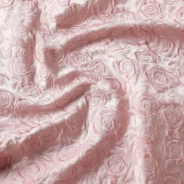 Materiał 3D Rose Satin Gloss Jacquard tkaninowa sukienka Cheongsam DIY Projektant szycia tkanina o pół metra
