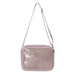 Designer sacos de ombro japonês harajuku ita saco para mulheres pu bolso transparente itabag high school meninas uniforme jk crossbody