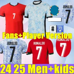 24 25 Portuguesa Portugal Soccer Jerseys Fernandes Ronaldo Cristiano Portugieser 2024 Футбольные рубашки мужские детские комплект B.Fernandes Joao Felix Al Nassr FC