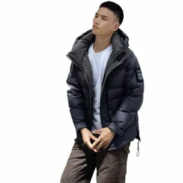 winter Men Down Jacket Hooded Puff Jacket Outdoor Windproof Coat Warm Thickened Down Coat Luxury Brand C6Br#