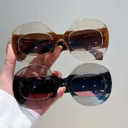 Occhiali da sole Occhiali da sole a forma ovale extra large personalizzati moda retrò nuovi occhiali da sole a forma ovale per ombrelloni da uomo design di marca di lusso per occhiali da sole da donna J240328