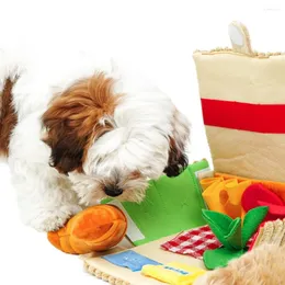 Hundkläder Trend Pet Picnic Basket Hidden Food Nosework Chew Toys Vocal Toy Puppy Plush Training For Small Medium Dogs TPT05