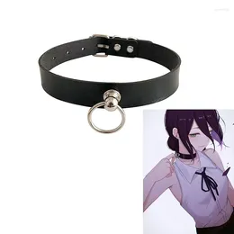 Party Supplies Chainsaw Man Reze Cosplay Choker Anime Leather Punk Gothic Necklace Jewelry Unisex Neckband Accessories Gift