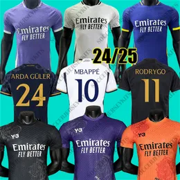 24 25 версии игрока Bellingham Soccer Jerseys Mbappe Endrick Jersey Vini Jr Комплекты Rodrygo Детская футбольная рубашка Camiseta Реал Мадрид Футболки «Реал Мадрид» 23 24 24