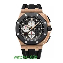 Moissanite AP Wristwatch Royal Oak Offshore Series 18K Rose Gold Automatic Mechanical Mens Watch 26401RO