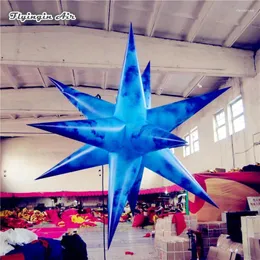 Party Decoration Night Club Decorations Hanging Lighting Balloon 2m Diameter Printing Blue Ceiling Pendent Star For And Concert