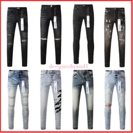 Lila Jeans Designerjeans Herren Hip Hop Lochhose Vintage Luxus Punk Punktmuster Herren Lila Hose Retro Lila Markenjeans