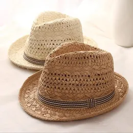 Yaz kadın güneş şapkaları tatlı renkli püskül toplar erkekler saman şapkalar kızlar vintage plaj panama chapeu feminino fedoras caz 240320