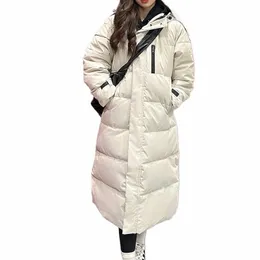 cott acolchoado de lã com capuz jaqueta para inverno feminino lg solto engrossado quente lã com capuz neve parka casaco s2j3 #