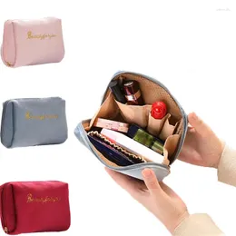 Cosmetic Bags Women's Bag Zipper Velvet Beauty Makeup Travel Female Girl Brush Lipstic Storage Toiletry Kit Pouch