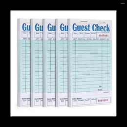 Bord mattor Gästcheck Bok 5Pack Server Note Pads Servitris Tillbehör Kablar Restaurang Leveranser Beställ 250 Räkning Totalt