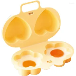 Baking Moulds 1Pcs Creative Mini Breakfast Plastic Microwave Oven Egg Steamer Multi-Function Practical Flower Love Evaporating Mould